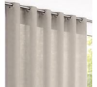 STORESDECO Rideau Tamisant XXL Hauteur 3 Mètres, Polyester avec Œillets, Équilibre Lumière et Intimité, Design Moderne et Élégant, Fenêtres et Portes, Pierre 280x300 cm