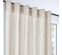 STORESDECO Rideau Voilage XXL Hauteur 3 Mètres, Voile en Polyester avec Galon Fronceur, Fenêtres et Portes, Filtrage Lumière, Design Moderne et Élégant, Beige 280x300 cm