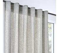 STORESDECO Rideau Voilage XXL Hauteur 3 Mètres, Voile en Polyester avec Galon Fronceur, Fenêtres et Portes, Filtrage Lumière, Design Moderne et Élégant, Gris 140x300 cm