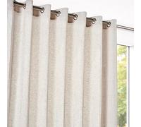 STORESDECO Rideau Voilage XXL Hauteur 3 Mètres, Voile en Polyester avec Œillets, Fenêtres et Portes, Filtrage Lumière, Design Moderne et Élégant, Beige 300x300 cm