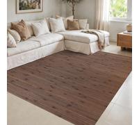 STORESDECO - Tapis Antidérapant en Bambou Naturel Idéal pour Le Salon, Le Couloir, La Salle De Bain... Effet Parquet ! Disponible en Grandes Tailles | Marrone Scuro, 140 cm x 200 cm