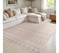 STORESDECO - Tapis Antidérapant en Bambou Naturel Idéal pour Le Salon, Le Couloir, La Salle De Bain... Effet Parquet ! Disponible en Grandes Tailles | Gris Ethnique, 60 cm x 90 cm