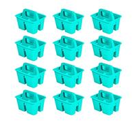 Storex Lot de 12 mini paniers de salle de classe multifonction avec poignée, bleu sarcelle, 01065U12C