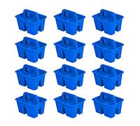 Storex Lot de 12 mini paniers de salle de classe, organiseurs polyvalents avec poignée, bleu, 01062U12C