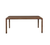 STORM - Table repas en bois finition Noyer L180 Marron foncé