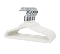 Stormix Cintres en Velours pour bébés 28cm antidérapant et Peu encombrant | Lot de 16 Cintres Blanc pour enfants, avec rainures au niveau des épaules et crochets pivotants à 360°