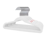 Stormix Cintres en Velours pour Kids 35cm antidérapant et Peu encombrant | Lot de 32 cintres Blanc pour enfants, avec rainures au niveau des épaules et crochets pivotants à 360°