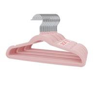 Stormix Cintres en Velours pour Kids 35cm antidérapant et Peu encombrant | Lot de 32 cintres roses pour enfants, avec rainures au niveau des épaules et crochets pivotants à 360°