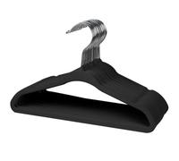 Stormix Lot de 16 cintres antidérapants en velours pour bébé, cintres pour enfants avec encoches d'épaule pour bébé/tout-petit (noir)