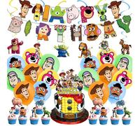 Story Decoration Anniversaire - comprenant bannière、Spirales suspendues、Cup Cake Topper，Kit de Fête Avec Ballons p BALLON DECORATIF