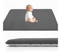 Stqyeiw Tapis d'éveil et de Jeux Epais de 3 CM, Beb Tapis pour bébé Conception Antidérapante 100 x 200 cm Gris Foncé Tatami Tapis pour la Chambre Bebe, Chambre d'enfants pour Filles et Garçons