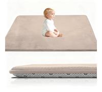 Stqyeiw Tapis d'éveil et de Jeux Epais de 3 CM, Beb Tapis pour bébé Conception Antidérapante 120 x 160 cm Brun Clair Tatami Tapis pour la Chambre Bebe, Chambre d'enfants pour Filles et Garçons