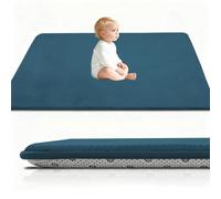 Stqyeiw Tapis d'éveil et de Jeux Epais de 3 CM, Beb Tapis pour bébé Conception Antidérapante 80 x 120 cm Bleu Ciel Tatami Tapis pour la Chambre Bebe, Chambre d'enfants pour Filles et Garçons