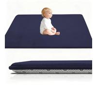 Stqyeiw Tapis d'éveil et de Jeux Epais de 3 CM, Beb Tapis pour bébé Conception Antidérapante 90 x 150 cm Bleu Foncé Tatami Tapis pour la Chambre Bebe, Chambre d'enfants pour Filles et Garçons