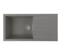 STRADOUR Evier a encastrer CUBE, en SMC GRIS BETON - 16, 1 bac, dim. 100 * 50 cm, vidage manuel Gris G