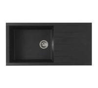 STRADOUR Evier construit en CUBE, en SMC BLACK STRAW - 06, 1 plateau, dimensions 100 * 50 cm, vidage manuel