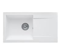 STRADOUR Evier en EINNA, SMC WHITE UNI - 17, 1 bac, dimensions 78 * 43,5 cm, vidage manuel