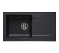 STRADOUR Evier a encastrer EINNA en SMC NOIR PAILLETE 06 1 bac dim. 78 * 43 5 cm vida Noir G