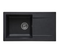 Generique Évier à encastrer Stradour EINNA 78×43,5 cm SMC 1 bac Noir pailleté vidage manuel