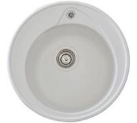STRADOUR Evier a encastrer RONDA, en SMC BLANC UNI - 17, 1 bac, dim. O 49 cm, vidage manuel Blanc G