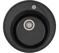STRADOUR Evier a encastrer RONDA, en SMC NOIR PAILLETE - 06, 1 bac, dim. O 49 cm, vidage manuel Neutre G