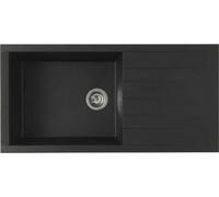 STRADOUR Evier construit en CUBE, en SMC BLACK STRAW - 06, 1 plateau, dimensions 100 * 50 cm, vidage manuel