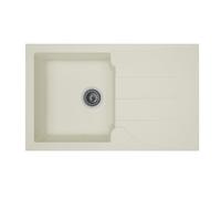 STRADOUR Evier de cuisine encastré 1 cuve + 1 égouttoir Aloa - Résine - 81 x 50 cm - Blanc
