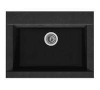 stradour eesd066r06 N Hexo Evier à encastrer, Noir Paillette - 06, 66 x 50 cm