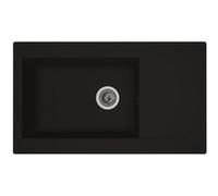 STRADOUR Evier cuisine a encastrer 1 grand bac 1 égouttoir Einna Résine 86 50 cm G