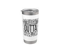 Straight Outta Harlem style grungy Gobelet isotherme en acier inoxydable double paroi