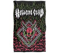 Stranger Things Hellfire Club Neon Flames Sketch Plaid Ultra Doux au Toucher Soyeux - 91 x 147 cm