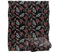 Stranger Things Hellfire Club Pattern Plaid Ultra Doux au Toucher Soyeux - 152 x 127 cm