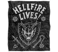 Stranger Things Hellfire Lives Graduation Inverted Plaid Ultra Doux au Toucher Soyeux 152 X 127 Cm