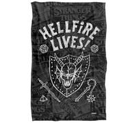 Stranger Things Hellfire Lives Graduation Inverted Plaid Ultra Doux au Toucher Soyeux 91 X 147 Cm