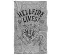 Stranger Things Hellfire Lives Graduation Plaid Ultra Doux au Toucher Soyeux 91 X 147 Cm