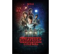 Stranger Things One Sheet Poster imprimé 61 x 91,5 cm + 2 barres en aluminium 63 cm