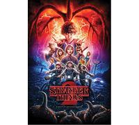 Stranger Things Poster Saison 2 Collage (61cm x 91,5cm) + 2 tringles Transparentes avec Suspension