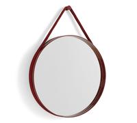 Strap Mirror No 2 Miroir mural Ø50 cm Hay Rouge - 5710441315292
