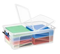 Boîte de rangement 50 litres avec couvercle papillon et poignées
