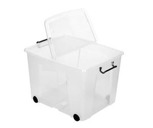 Strata by CEP Boîte de Rangement 75 L + roulettes HW676 Cristal
