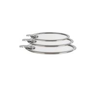 STRATE PLAT Série de 3 Couvercles plats Inox Cristel D16 à 20 cm