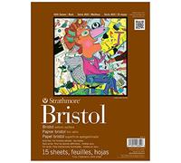 Strathmore 400 Series Bristol, vélin double épaisseur, 27,9 x 35,6 cm, 15 feuilles, blanc