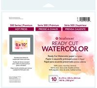 Strathmore Lot de 10 Feuilles de Papier Aquarelle 20,3 x 2,3 cm, Acrylique, Multicolore, 9,9 x 7,9 x 0,1 cm
