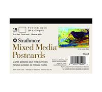 Strathmore Mixed Media Postcards, 15 Blank 4x6 inch Postcards Ready to Paint and Send (704-8)