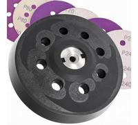 StratoNex Disque abrasif de 125 mm compatible avec Metabo SXE 3125 8 trous | Compatible avec SXE 325 Intec et 425 TurboTec, 6 feuilles de papier abrasif PET grain 80/120/240, 631220000, 631219000