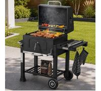 Strattore Barbecue au Charbon XL carré Charbon de Bois en Fer