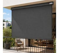 Strattore Store Vertical Extensible 180x250 cm Balcon Store Roulant Extérieur - Blocage des UV avec Manivelle et Cassette du Vent pour Balcon Terrasse Patio Jardin d'Auvent Protection - Anthracite