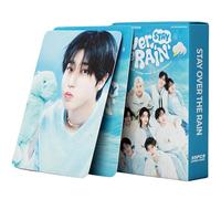 Stray Kids Cartes photo KPOP Stay Over The Rain 55 pièces Stray Kids 5ème FanClub Cartes photo géantes Album HOP Carte de vœux Straykids Merch