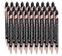 STREADVE Stylo Personnalisé avec Prénom Logo 30 Stylo Personnalisable Cadeau pour Mariage Maîtresse Évènement Merci Anniversaire Collegue, Gravure Laser Haute Qualité, Noir