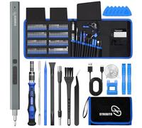 STREBITO Tournevis Électrique Mini, Kit Précision 144 Pièces Électrique, Tournevis Sans Fil Rechargeable, Kit Outil de Réparation Électronique pour PC, Ordinateur, Portable, Téléphone, Drone RC